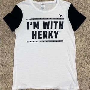 White Iowa Hawkeyes t-shirt from PINK